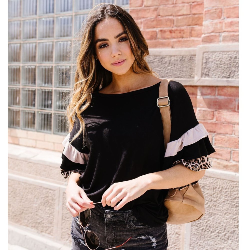 Ruffle Sleeve Blouse